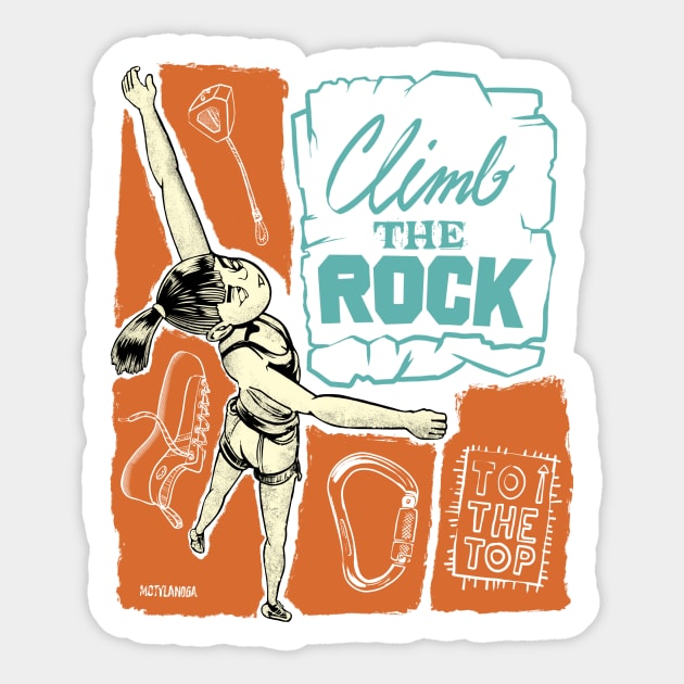 Climb the rock Sticker by motylanoga